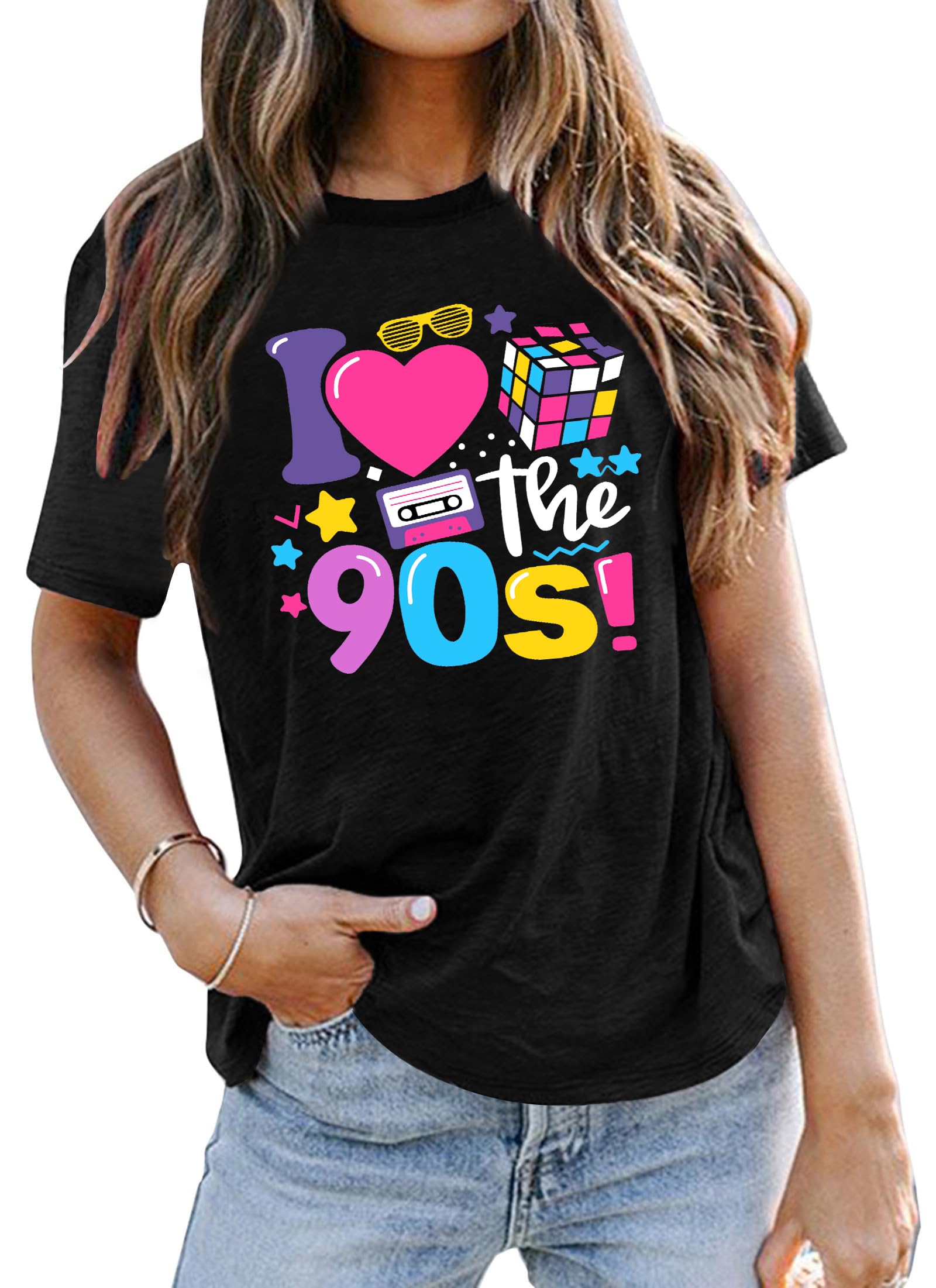 80s Baby 90s Made Me Shirt Womens Vintage Tie Dye 90s Shirts Casual Retro 80's Nostalgia Shirt Tops