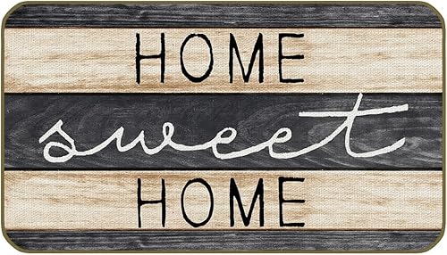 UINHMOP Tapete decorativo de 17 x 30 pulgadas, diseño de hogar dulce hogar, retro, rústico, para el hogar, decoración de casa de campo para el