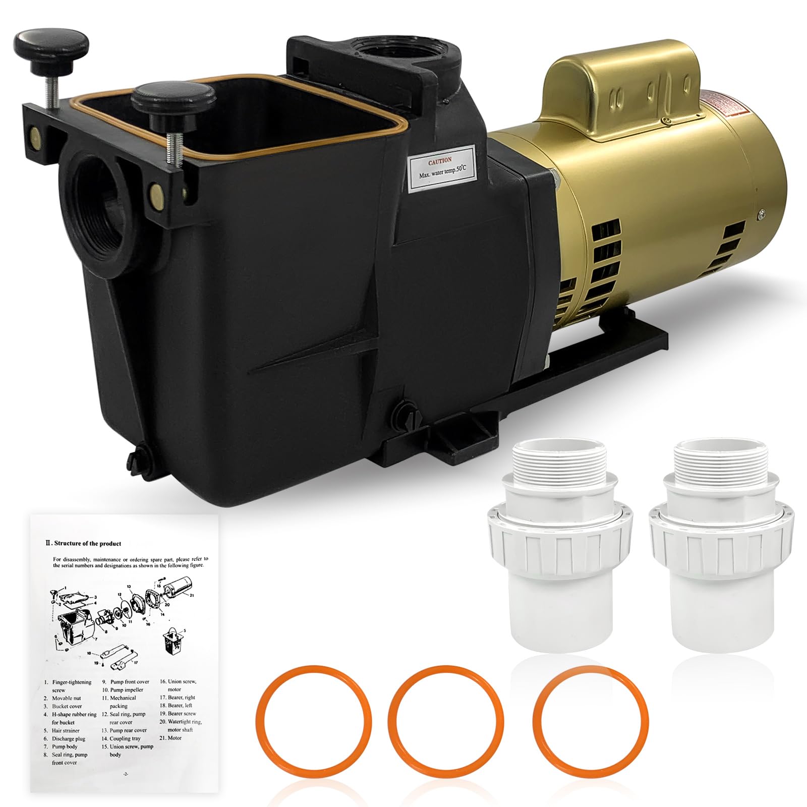 Amazon.com: JIUGANG Pool Pump Motor W3SP2610X15 1.5 HP 115