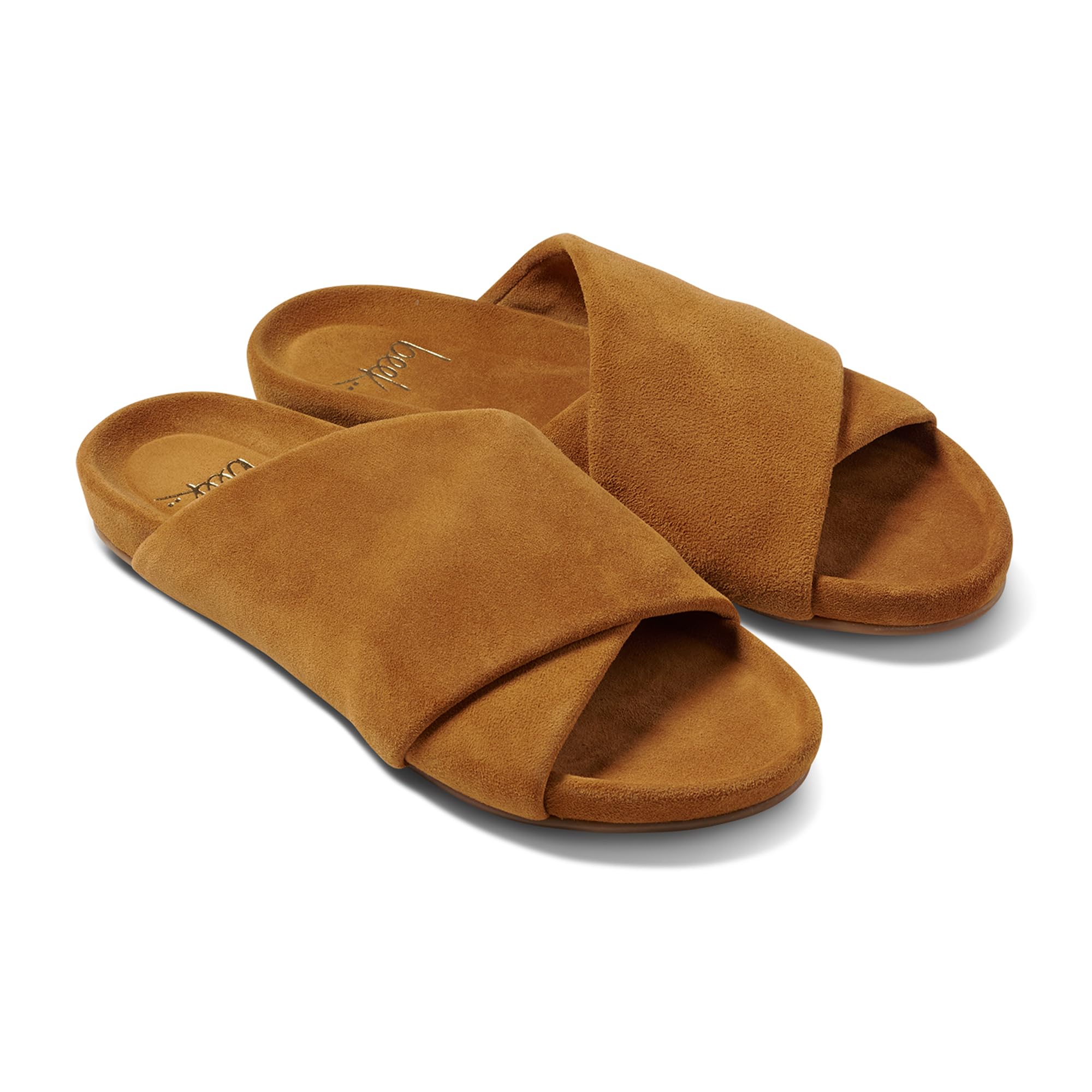beek Kea Suede Slide Sandal for Women, Slip-On Design, Features Suede-Wrapped Memory Foam Upper & Sole with Molded Arch