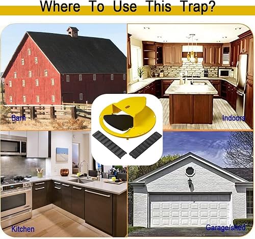 Miniatura 3 de Trampa para ratones con tapa abatible, para interior y exterior, trampa para ratones, trampa para ratones, tapa de cubo de trampa para ratones,