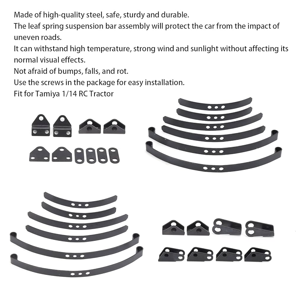 1 Pair Front Suspension Steel Leaf Spring For 1/14 Tamiya Tractor Trailer Truck Rc Car Upgrade Parts I.172188856