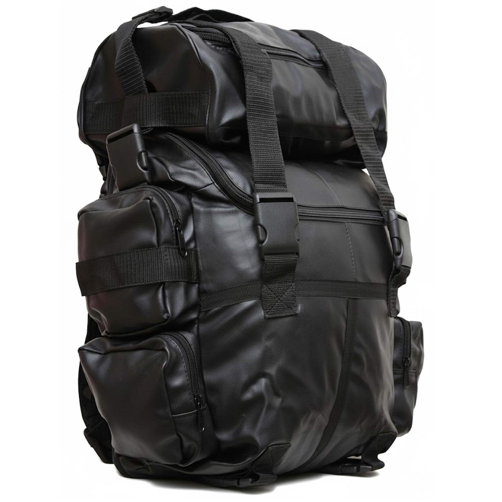 Motorcycle Cruiser PU Leather Waterproof Sissy T Bar Travel Biker Luggage Set All Season