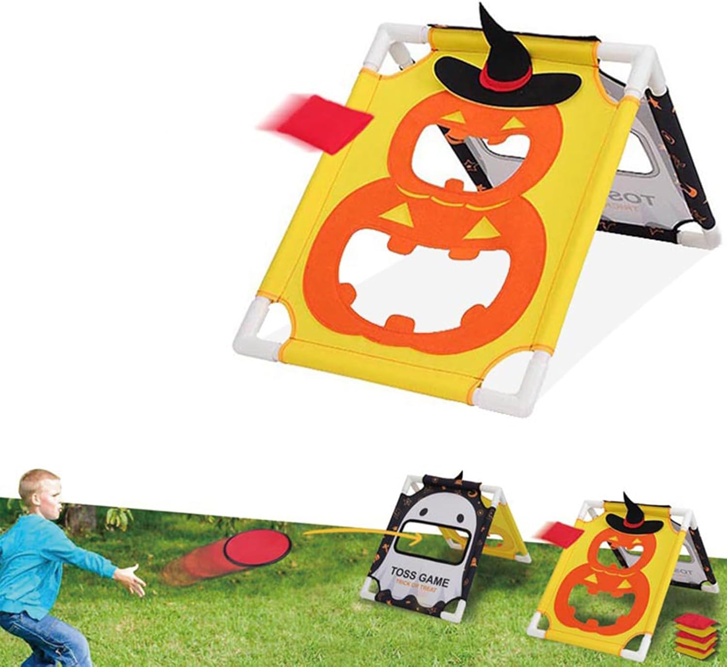 Outdoor Bean Toss Game, Sandbox Toss Carnival Set, Portable Cornhole Game, Sturdy Lightweight Boards, Children Toys with Interactive Play, Kindergarten School Girls Boys Festival Party Activities