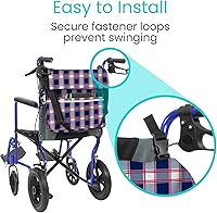 Vista 114 de Bolsa para silla de ruedas, Floral púrpura