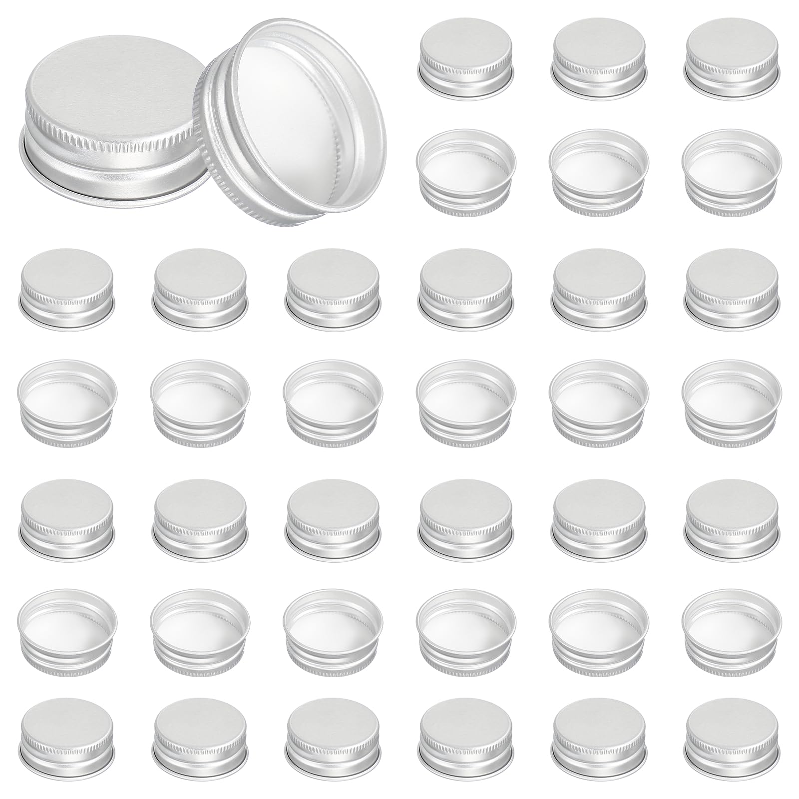 PATIKIL 31mm Aluminum Metal Round Mason Jar Screw Lids 54 Pcs Silver Tone — Amazon image 8