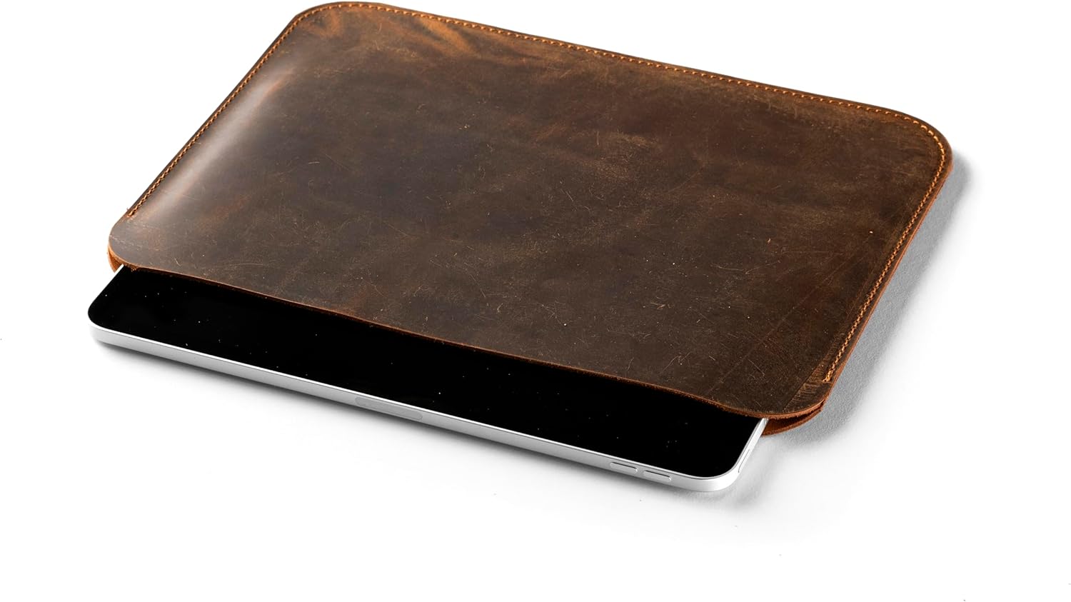 Distressed Leather iPad Sleeve, Handmade Slim Case for Pro 12.9", 2nd-6th Gen, Mini, Air, Pro 11", 10.5", 9.7"