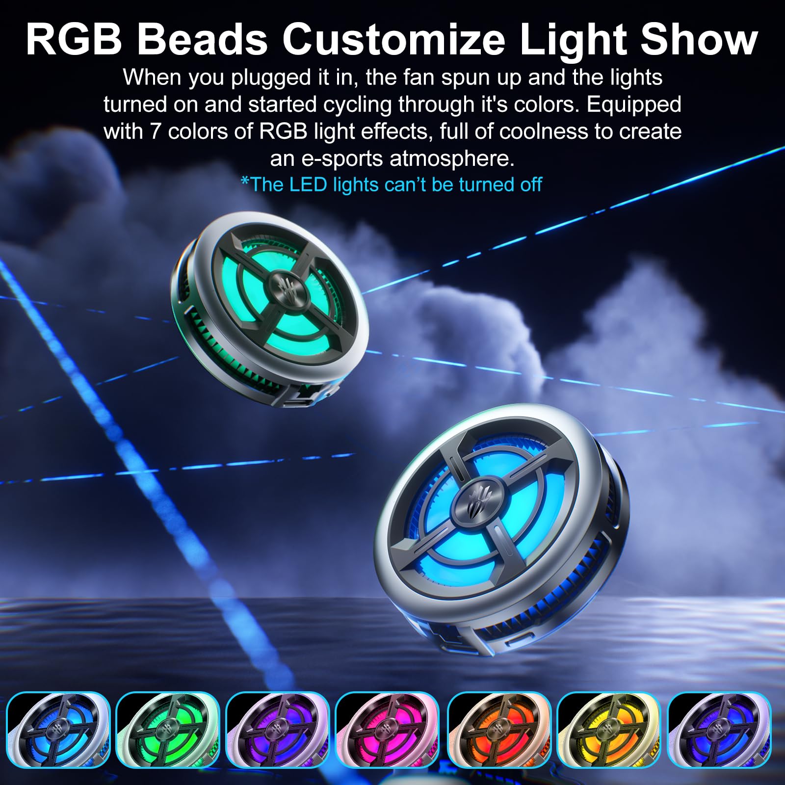 Nubia RedMagic 6 Air Magnetic Cell Phone Cooler for Gaming, Lightweight 15W Game Cooler Radiator Fan with Clip, Semiconductor Heatsink Cooling Mobile Phone Cooling Fan for Tablet, iPad, Live Streaming