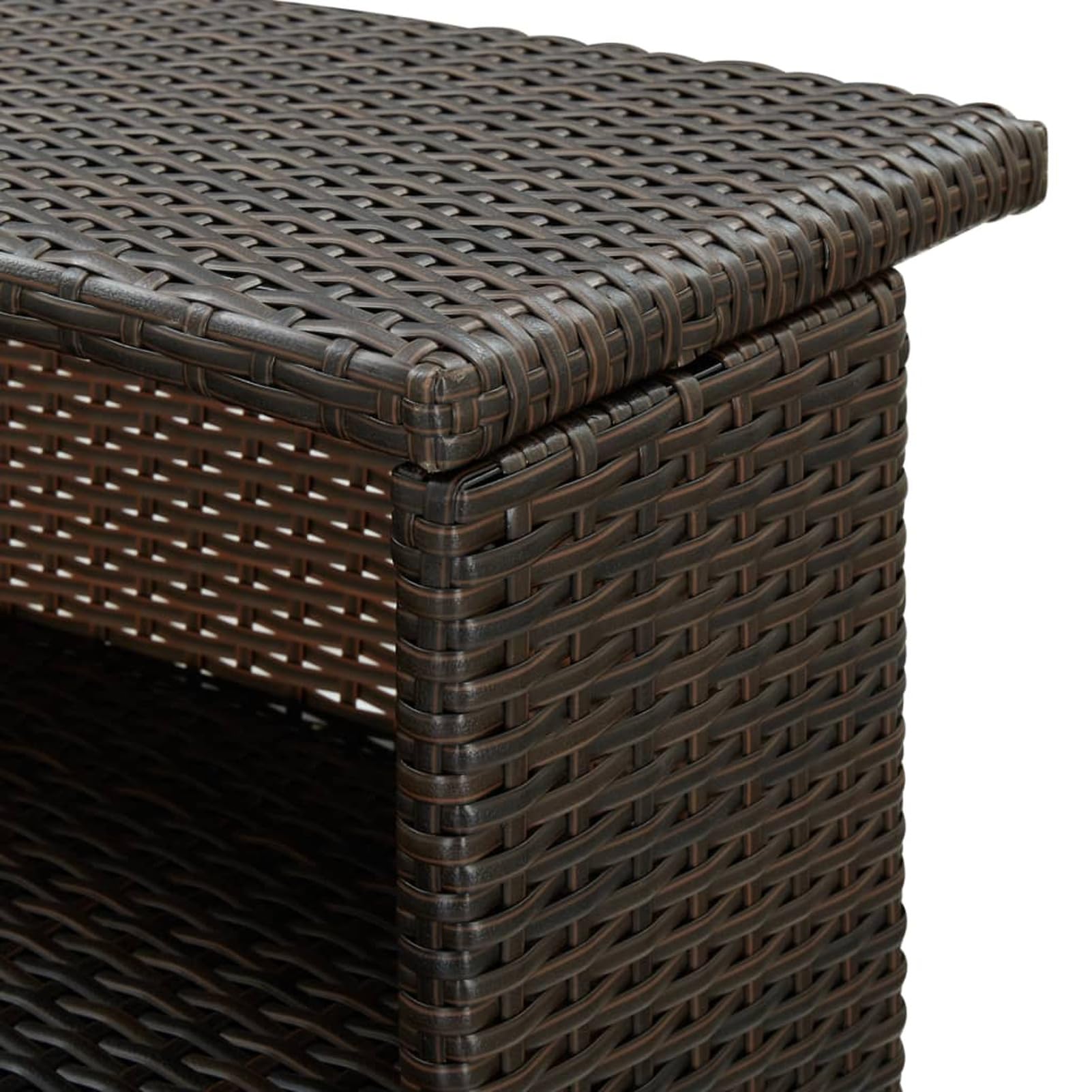 Tavolo da Bar per Esterni Marrone 120x55x110 cm in Polyrattan,Tavolo da Bar per la Casa,Tavolo da Bar per Esterni,Tavolo da Bar da Giardino