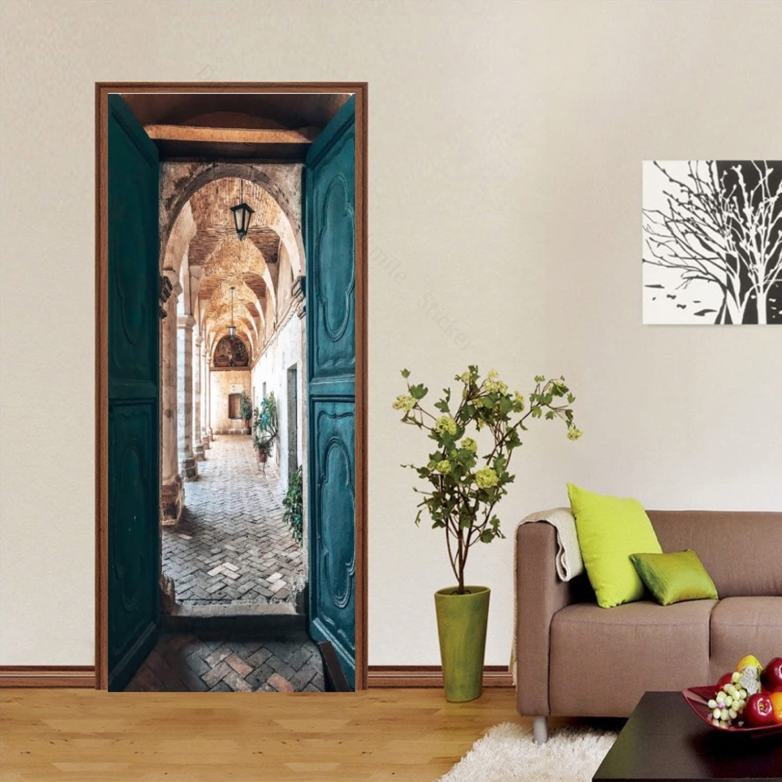 Affiches portes stickers et vinyle mural décoration maison 3D