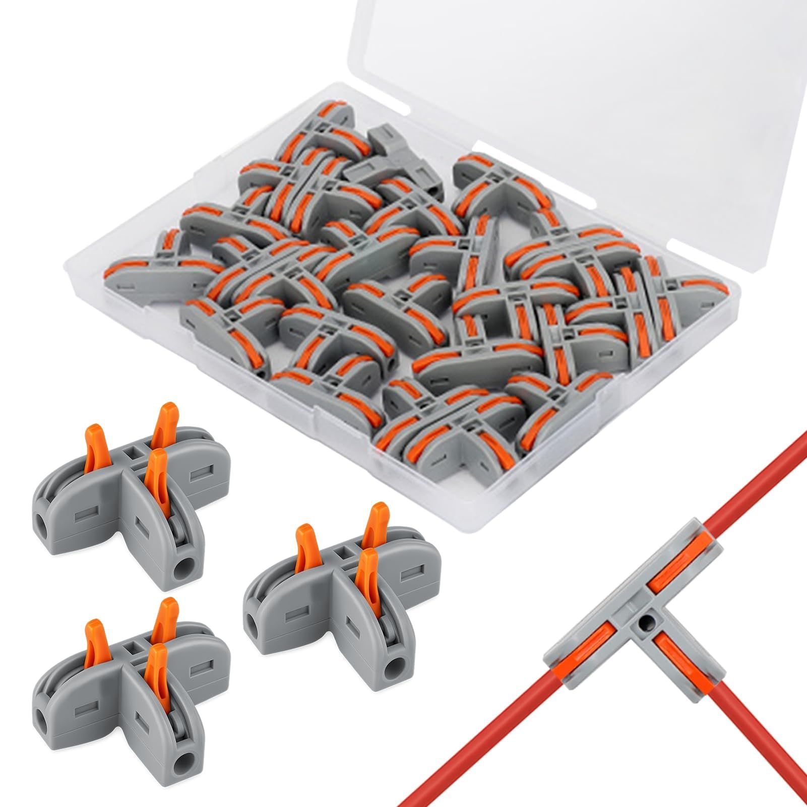 Csparkv - 16PCS Borne Connexion Electrique Type T Connecteur De Fil Co