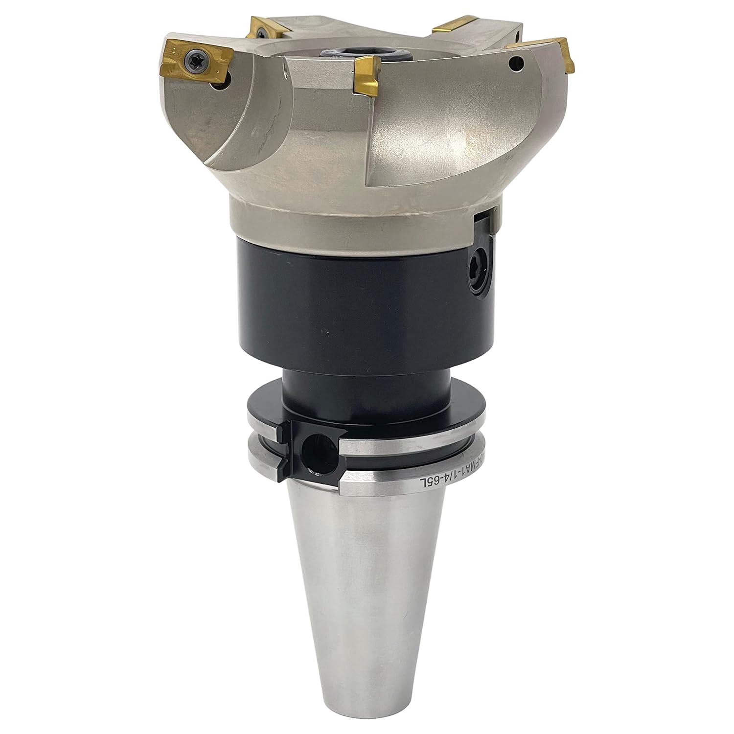 CME 4" 75° Indexable Face Mill w/ CAT40 Arbor, APKT1604 Inserts Included, 5 Flutes