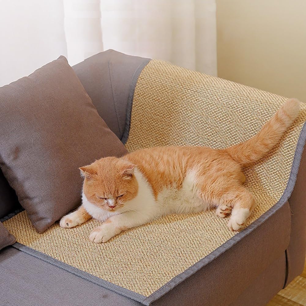 Amazon | 猫用爪とぎマット 竹編み ねこ 爪とぎ 40cm×30cm 両面で使用