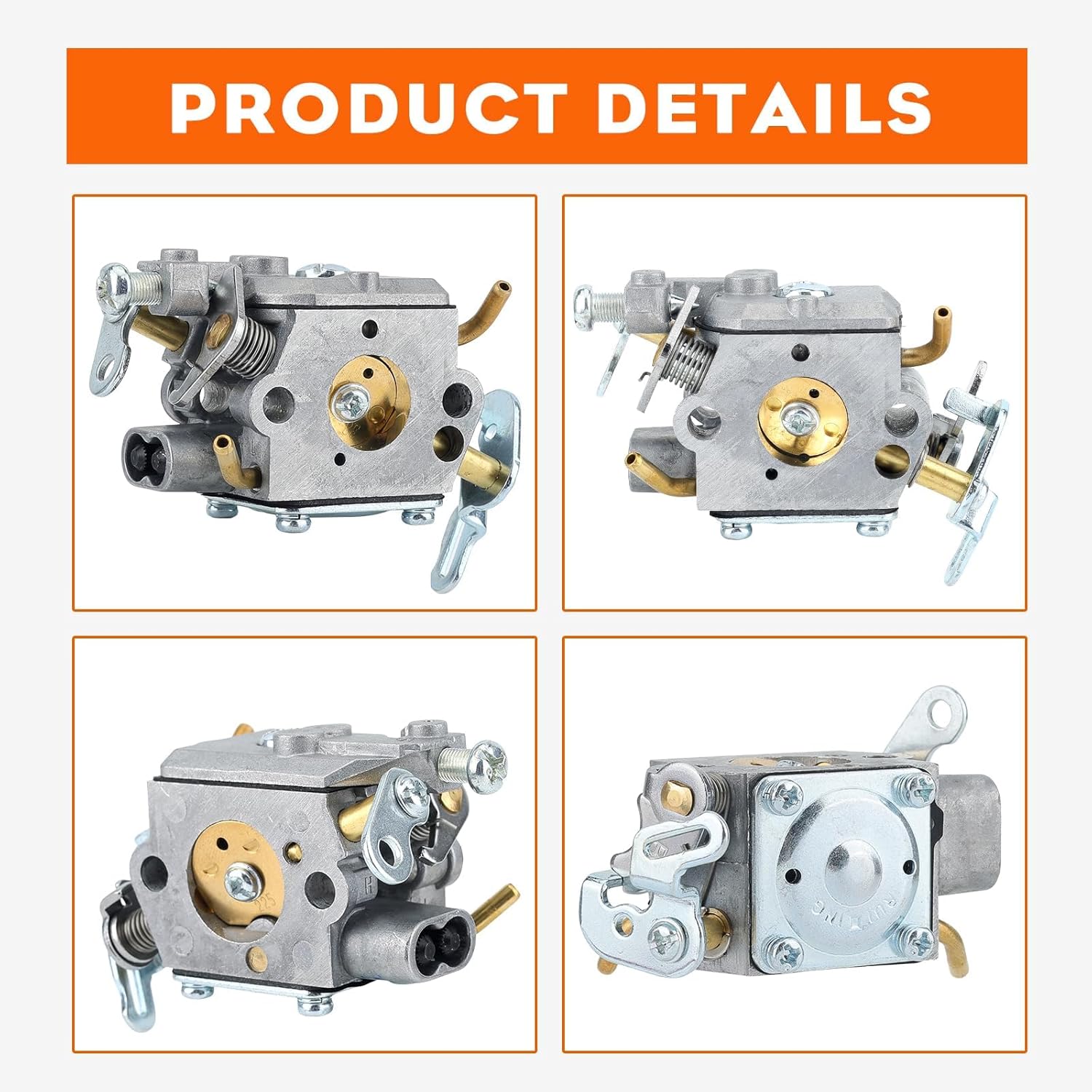 Hipa PR4218 Carburetor Fit for Poulan Husqvarna PL3314 PL3816 PR4016 PD4218 PD4016 Poulan Pro PR4218A 18" 42cc Chainsaw Model Replace 596786602 with Chainsaw Air Purge Primer Bulb