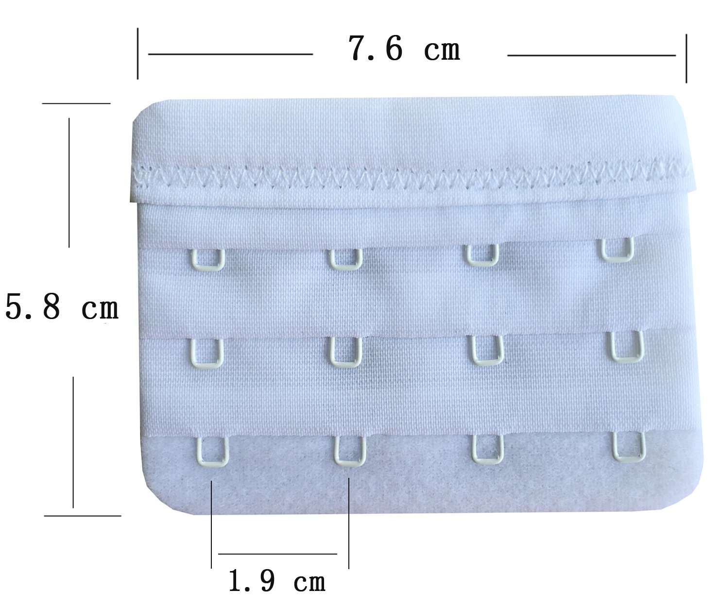 Damen Packung mit 3 Weich Komfortabel Erweiterung 4 Haken BH-Verlängerer, 5,8cm x 7,6cm
