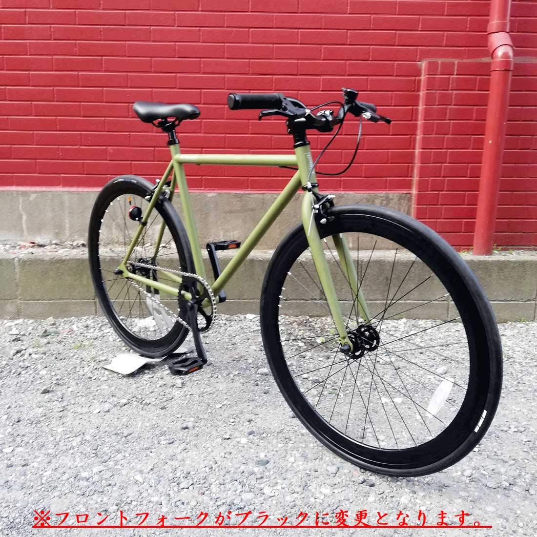 Amazon | 自転車 通販 T-STREET-1SP アーミーグリーン クロスバイク 