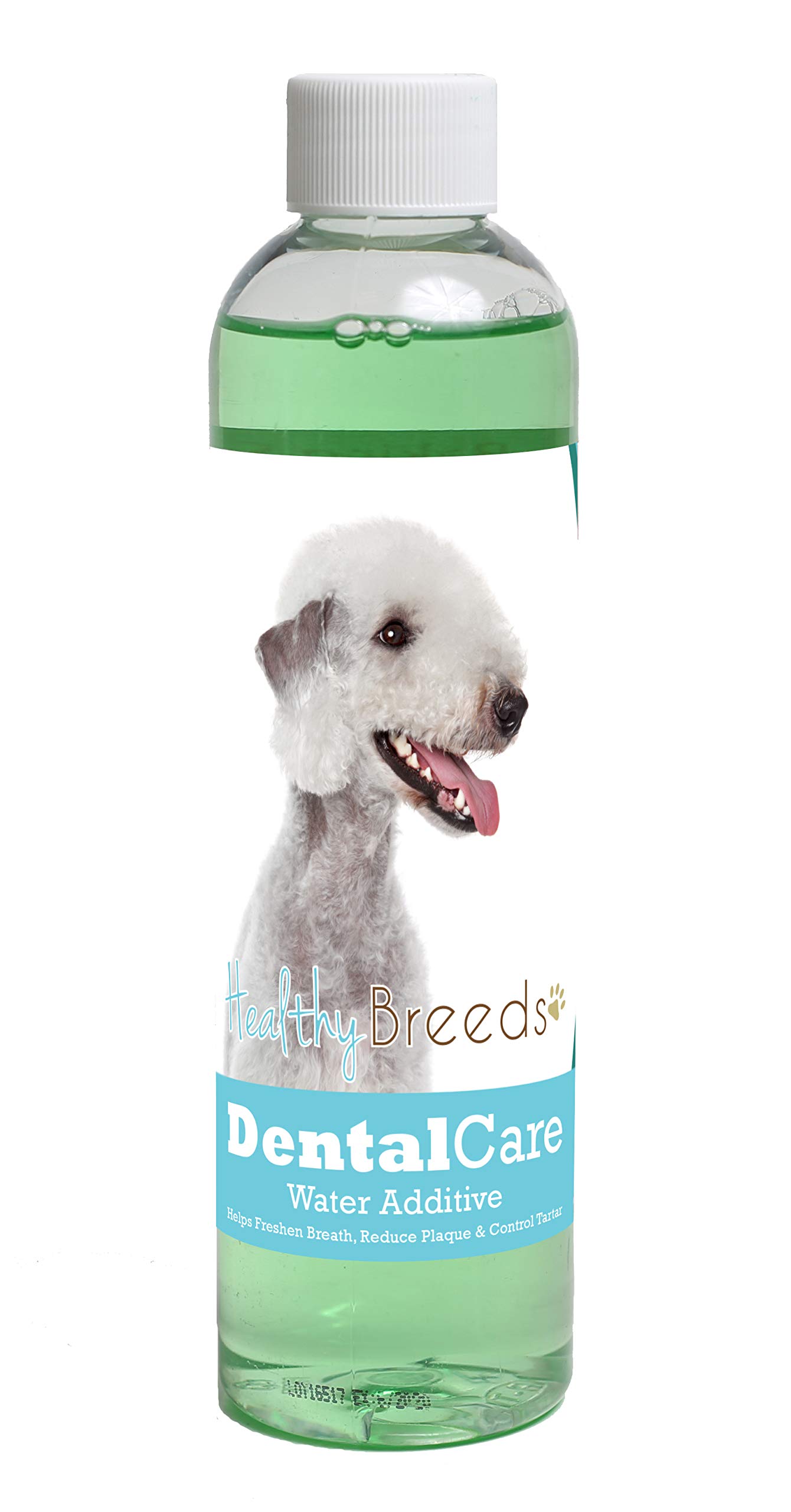 Healthy Breeds Dog Dental Care Water Additive for Bedlington Terrier - Helps Freshen Breath, Reduce Plaque &amp; Control Tartar - Mint Flavor - 8 oz
