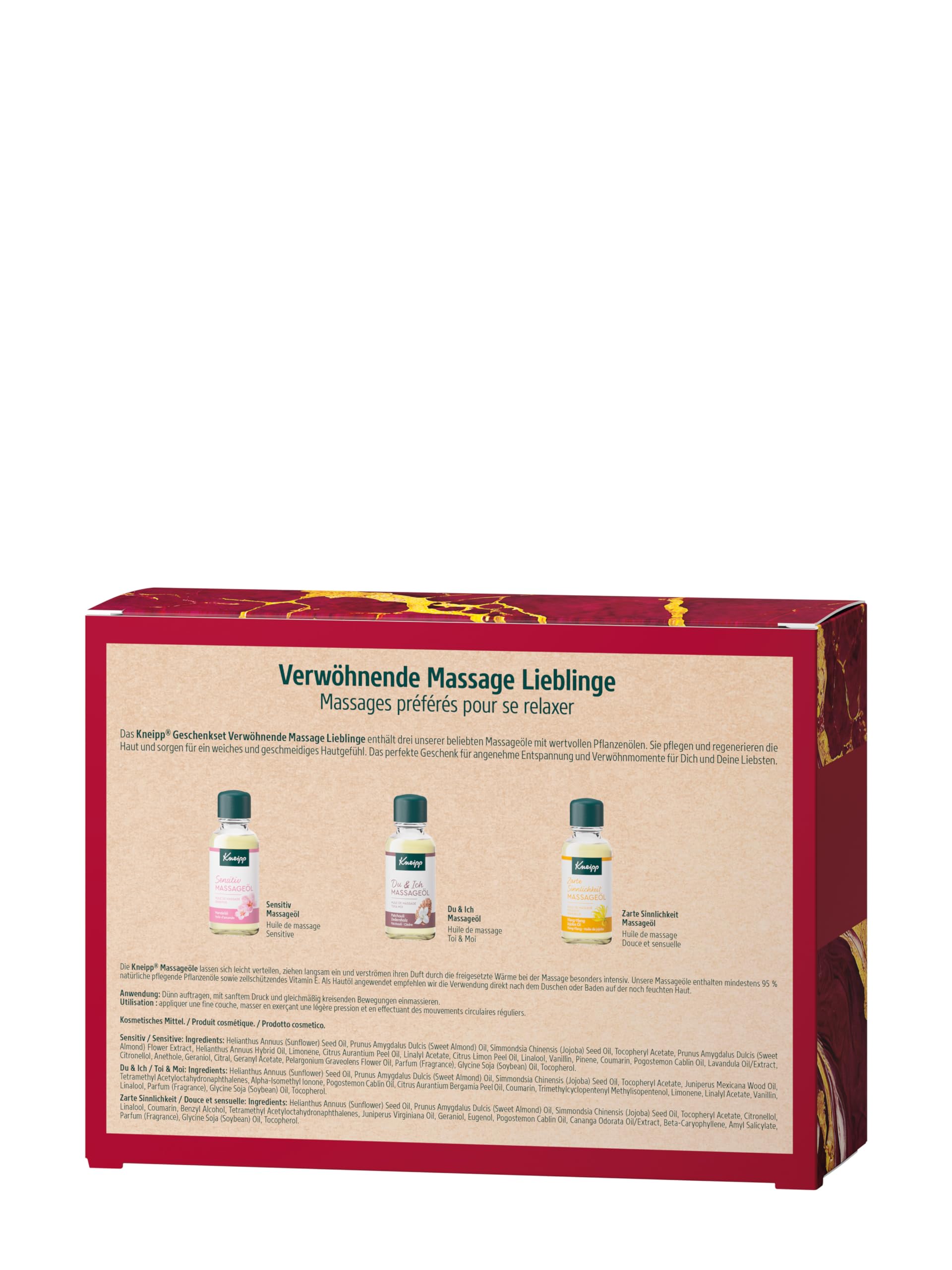 Kneipp Paquete de regalo masaje novios 3 x 20 ml relajación