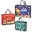 Aviski 3PCS Giant Christmas Gift Bags, Assorted Sizes, Heavy Duty Tote Grocery Treat Sewing Non-Woven Jumbo Bags with Handles for Gifts Wrapping Shopping, Xmas Party Supplies