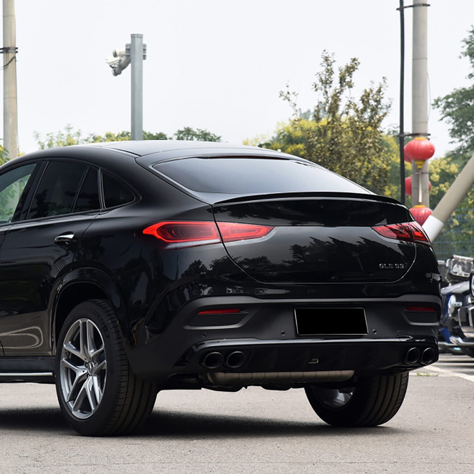 ABS Spoiler Posteriore Alettone Spoiler per Mercedes GLE Coupe C167 GLE350 450 GLE53 AMG Style,Installazione Facile Spoiler Posteriore