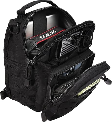 Miniatura 4 de BOMTURN Mochila táctica-1000D Impermeable Militar MochilaCorte láserCCW Bolsas Sling Bag Tactical Satchel Bolso de hombro Hombres