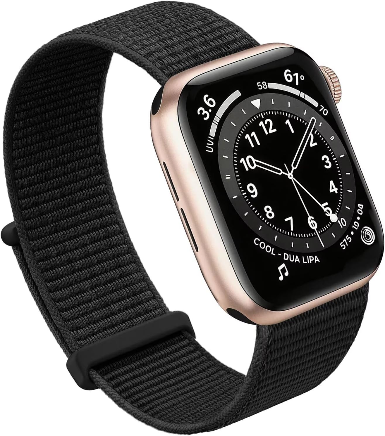 Bifeiyo Compatible with Apple Watch Bands Women Men 46MM 45MM 44MM 42MM 41MM 40MM 38MM,Nylon Sport Loop Strap for iWatch Series 10 9 8 7 6 5 4 3 2 1 SE Ultra(38/40/41/S10-42mm,Black)