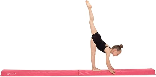 Miniatura 5 de ProsourceFit - Viga de equilibrio de gimnasia para niños, haz plegable firme de 9 pies de largo con superficie antideslizante de 4 pulgadas de ancho