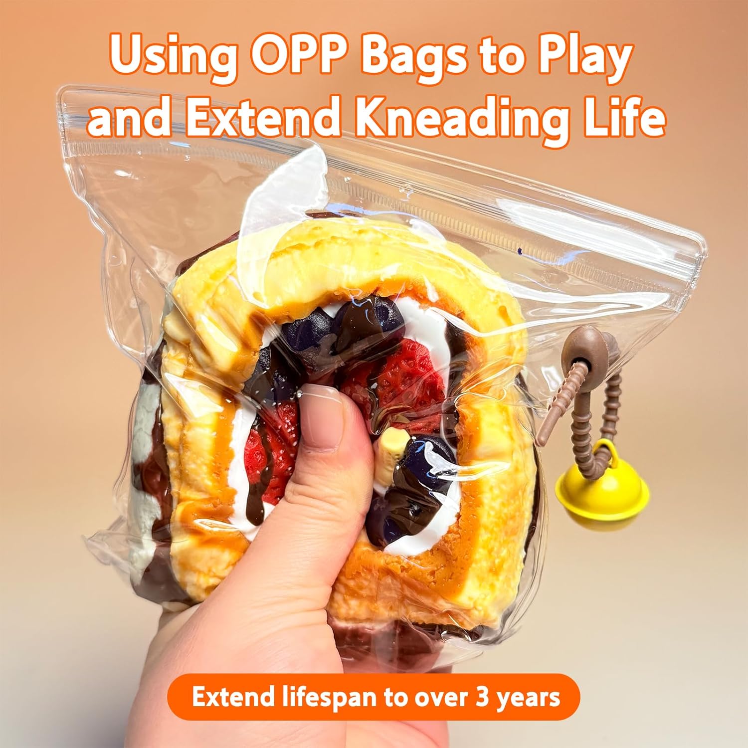 Taba Squishy Chocolate Cream Three-Layer Small Toast, Soft Squeeze Toys with Thick Creamy Slime Texture, Food Grade Silicone Squeeze Gift for Children, Teens, and Adults