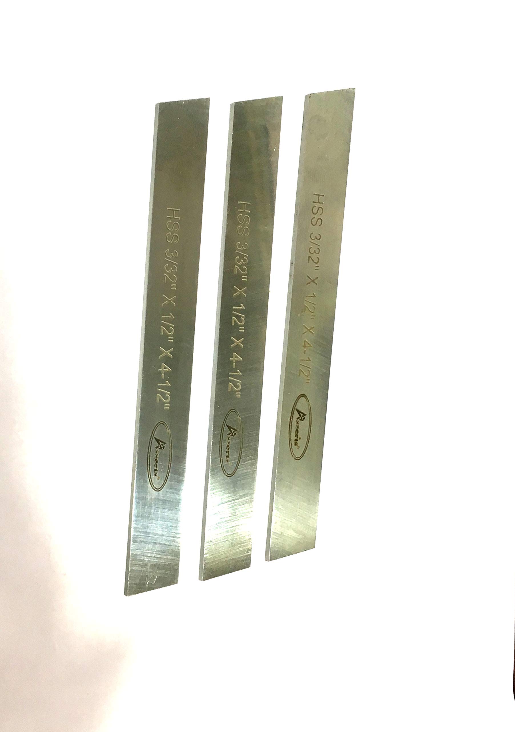 Assorts Set of 3 pcs HSS Blade 3/32" X 1/2" X 4-1/2"