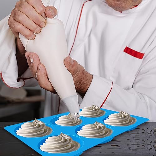 Miniatura 5 de 2 moldes redondos de silicona para hornear, molde de sándwiches de desayuno grandes de 4 pulgadas para pastel Whoopie, moldes antiadherentes para