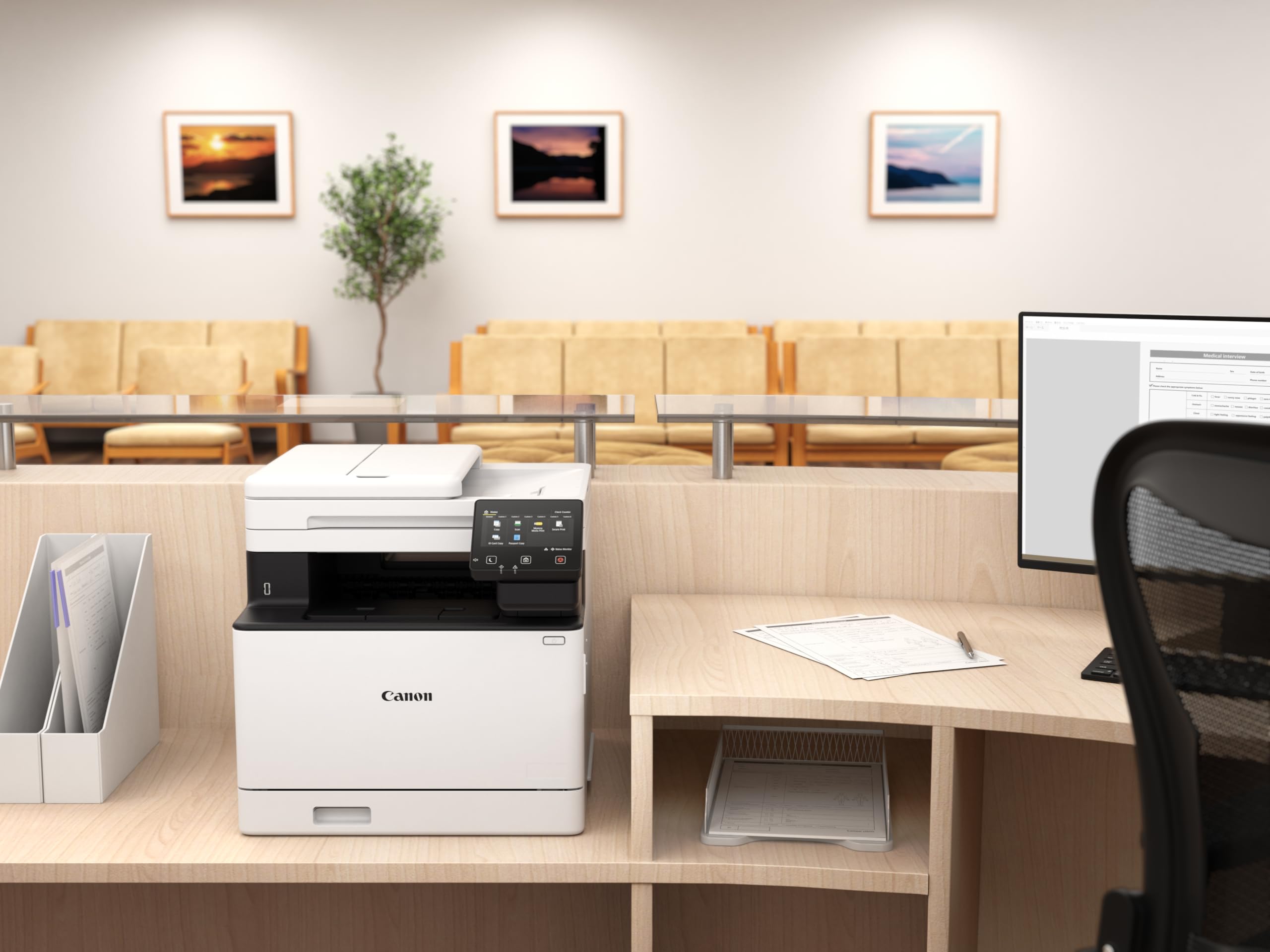 Canon i-SENSYS MF752Cdw A4 Farblaser MFP Drucken Kopieren Scannen, USB, LAN, WLAN, 250 Blatt Papierkassette, 12,7cm LCD-Farb-Touchscreen, Duplexdruck