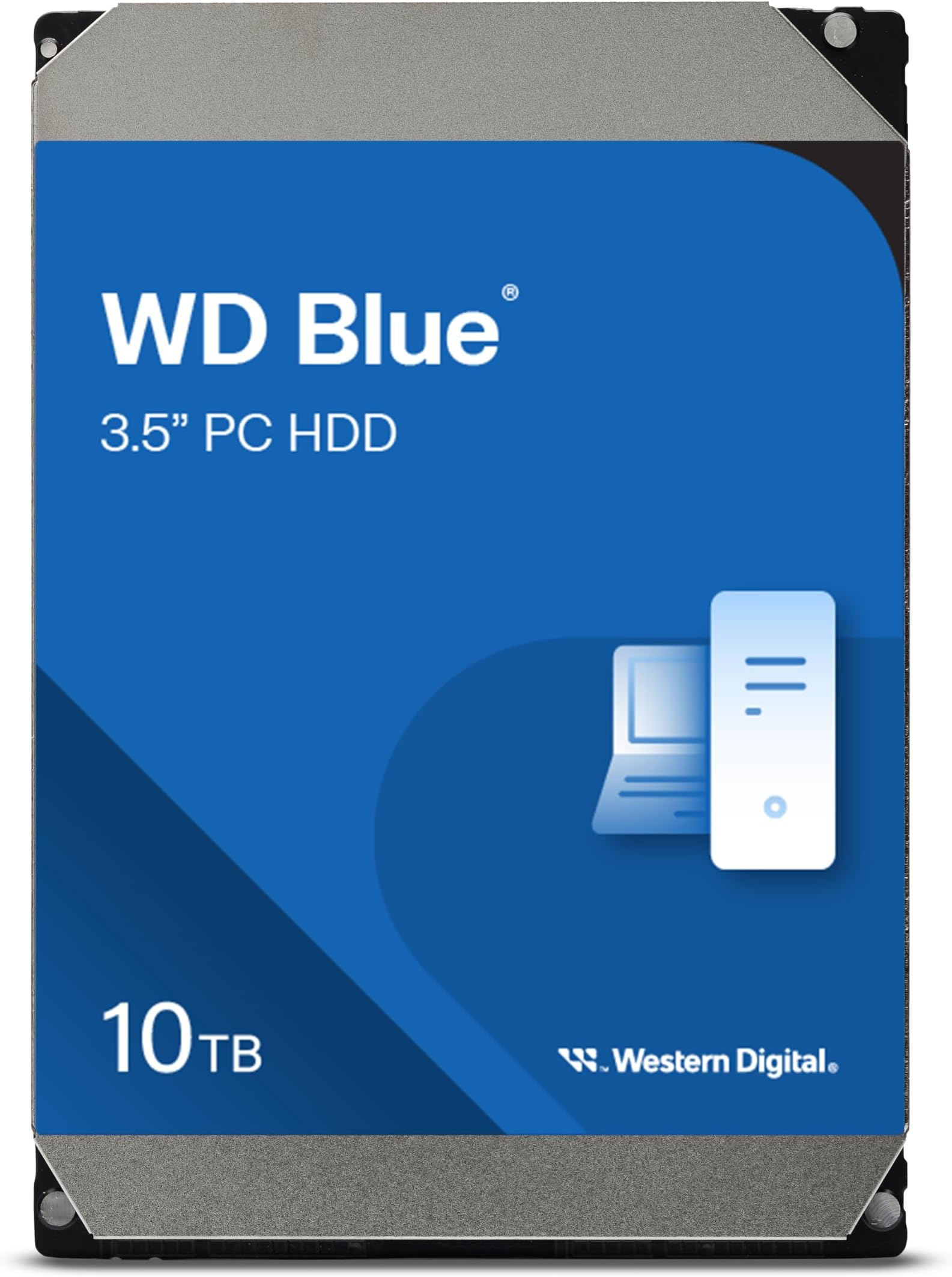 Western Digital 10TB WD Blue Internal Hard Drive HDD - 7200 RPM, SATA 6 Gb/s, 512 MB Cache, 3.5" - WD100EAGZ