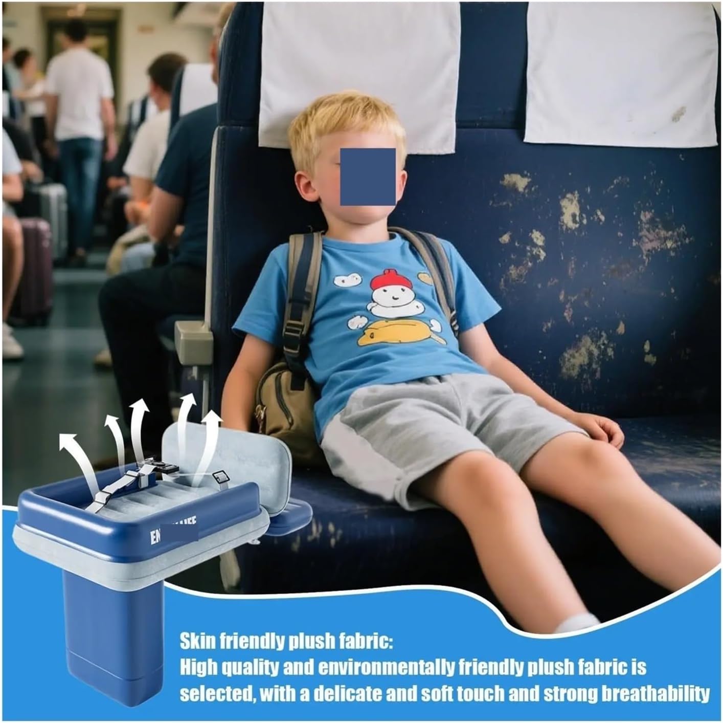 Car Air Bed Toddler Inflatable Airplane Bed Child Air Fit for Seat Extender Portable Baby Sleeping Mattress for Car Road Travel Trip Flight Universal