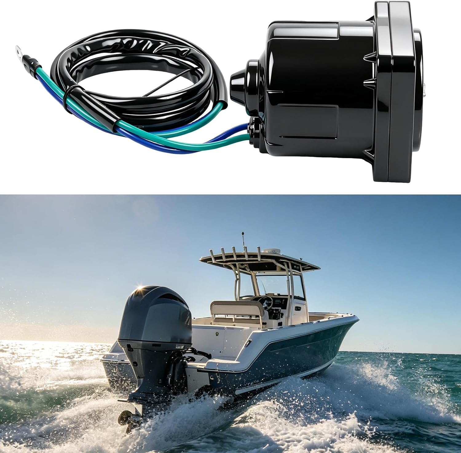 Boat Motor Tilt and Trim Motor Fit for Yamaha 1997-2017 | Compatible with Yamaha 115 130 150 155 175 200 225 250 300 HP 2&4 Stroke 1997-2017 Repalces 64E-43880-00 64E-43880-01