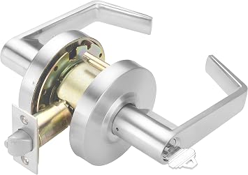 CLG HARDWARE - Classroom - Commercial Door Lock - Heavy-Duty Designer Handles for Doors - Durable Grade 2 Indoor Locks for Doors - Cylindrical Door Handle Lock - ADA Compliant - Satin Chrome