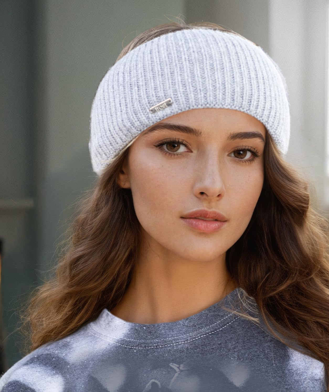 Frost Hats Super warm 50% cashmere 50% merino wool headband (Charcoal) - Image 2