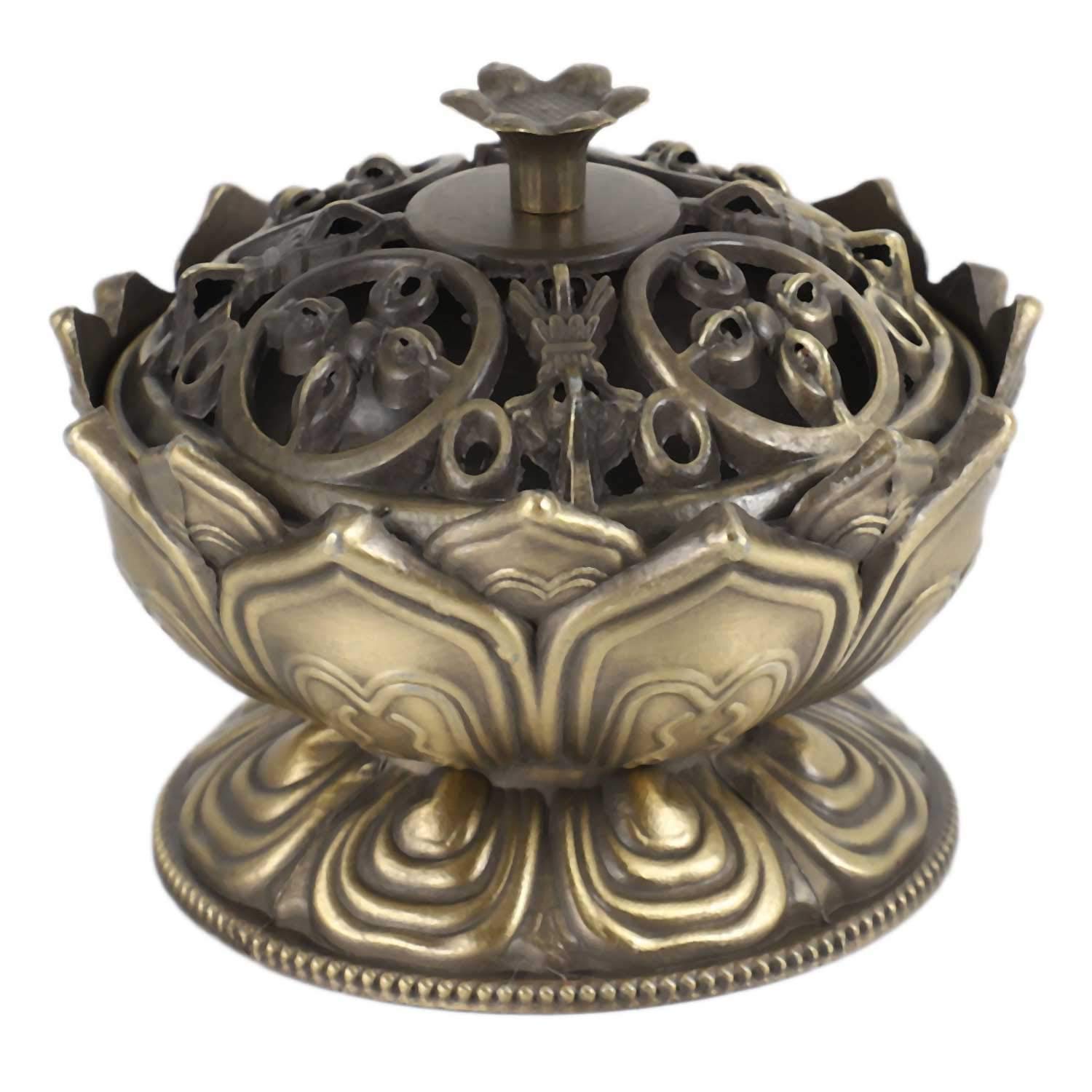 CTRLZS Buddha Incense Burner Flower Incense Holder Handmade Censer For Buddhist Home Decoration