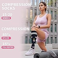 Vista 20 de Sooverki - Calcetines de compresión de cobre para circulación, para mujeres y hombres, 6 pares, para correr, atletismo, medicina, enfermería, viajes