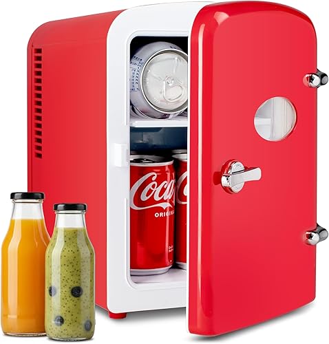 Miniatura 14 de HealSmart Mini Nevera Portátil de 4 Litros/6 Latas con Ventana de Observación, Enfriador y Calentador Refrigerador Compacto Pequeño de Escritorio