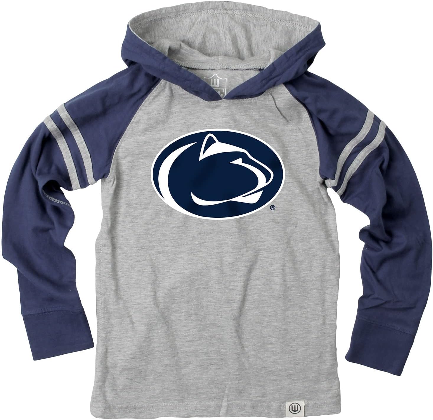 Wes and Willy Youth Boys College Long Sleeve Hooded T-Shirt Striped Jersey Hoodie