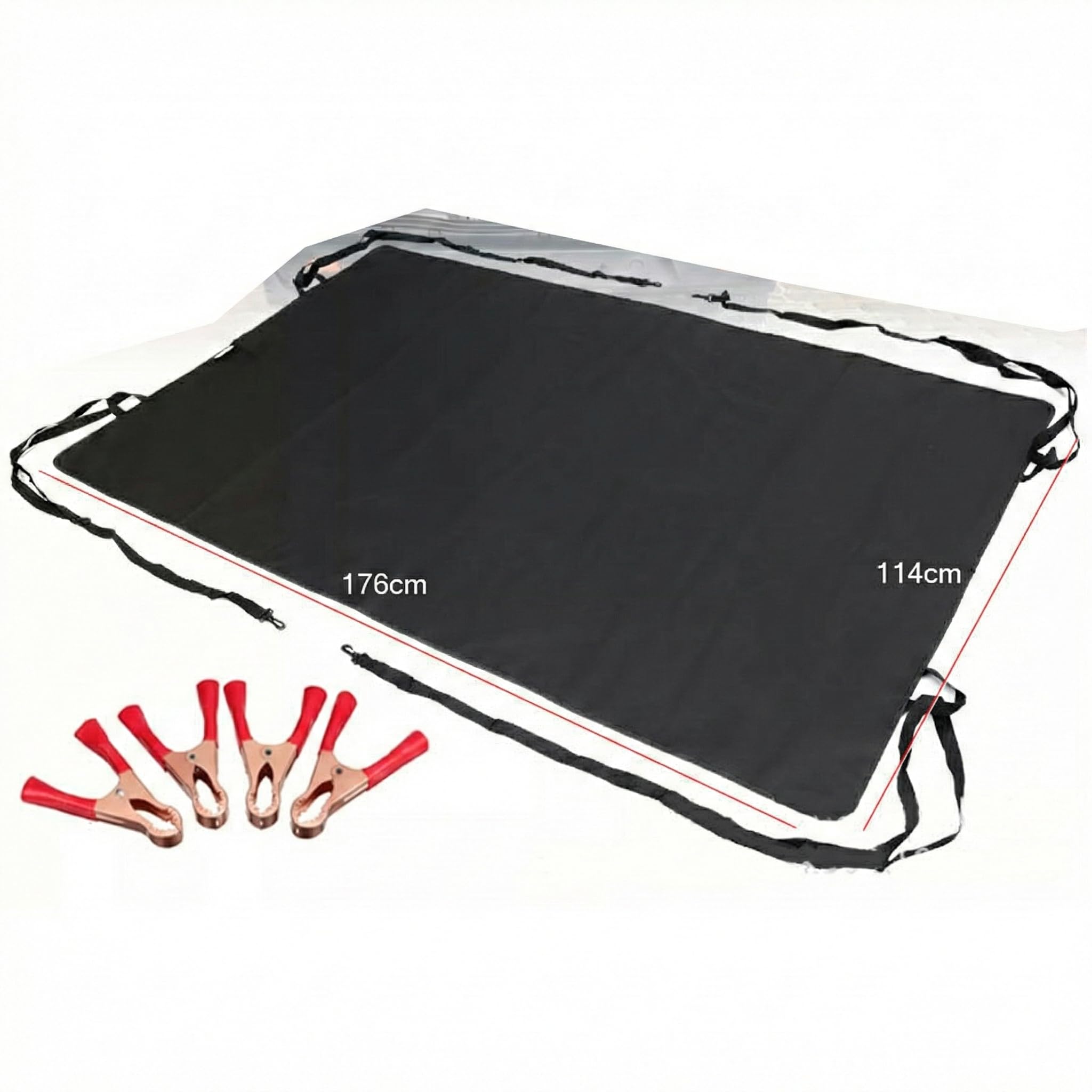 Cubierta para toldo de puerta trasera, cubierta impermeable para puerta trasera de caravana, para coche al aire libre, camping, picnic y barbacoa (176 x 114 cm)