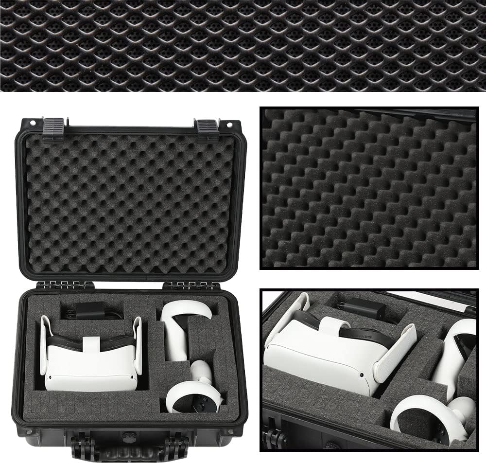 CNNELL VR Carrying Case Outdoor Portable Storage Box Protector Glasses Bags(Black)