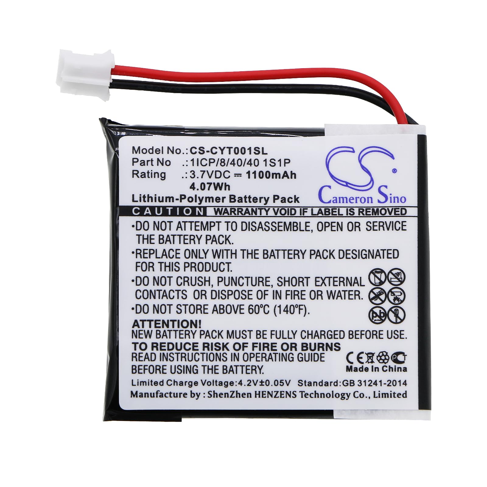 vhbw litio-polimeri batteria 1100mAh (3.7V) compatibile con navigazione GPS navigatore Coyote Plus S