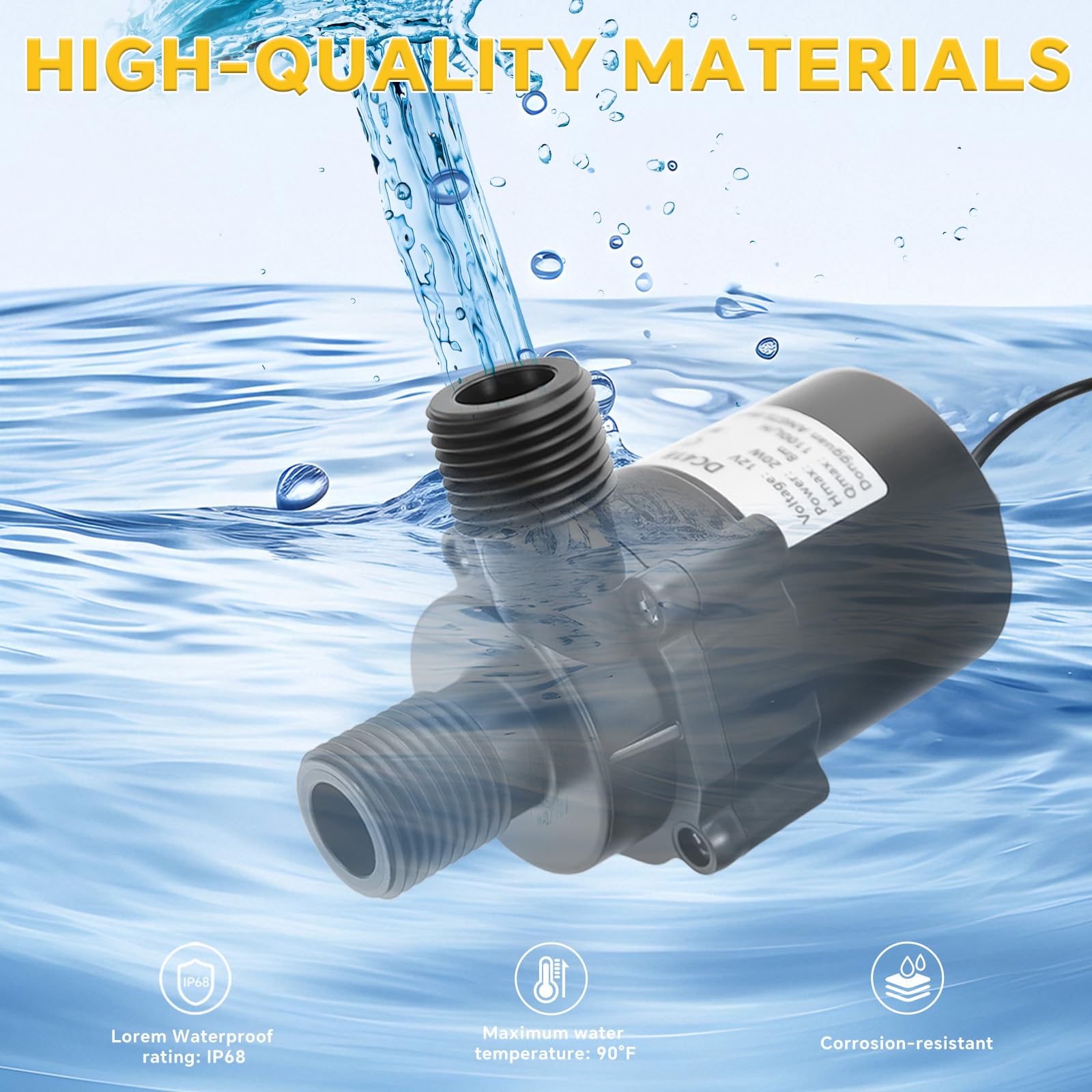 Submersible Water Pump For Dewalt 18V 20V Battery, 635GPH 100W - View #4