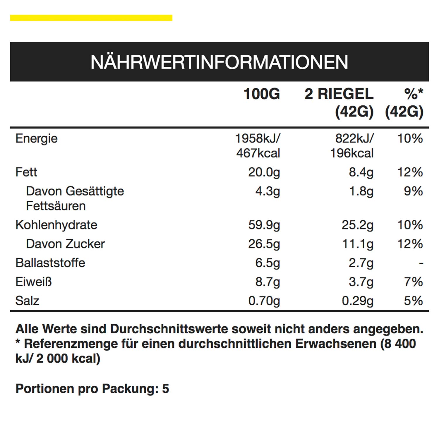 Nature Valley Crunchy Hafer & Dunkle Schokolade, Müsliriegel, 18x2-Bar Pack (18 x 42g)