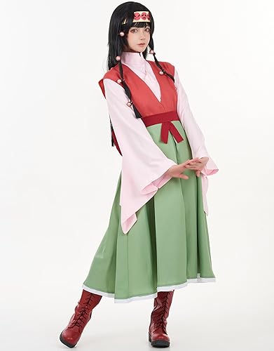 Miniatura 4 de haikyuu Disfraz de cazador para mujer con accesorios para el cabello, kimono, parte superior, falda, chaleco, disfraz para Halloween Comic Con