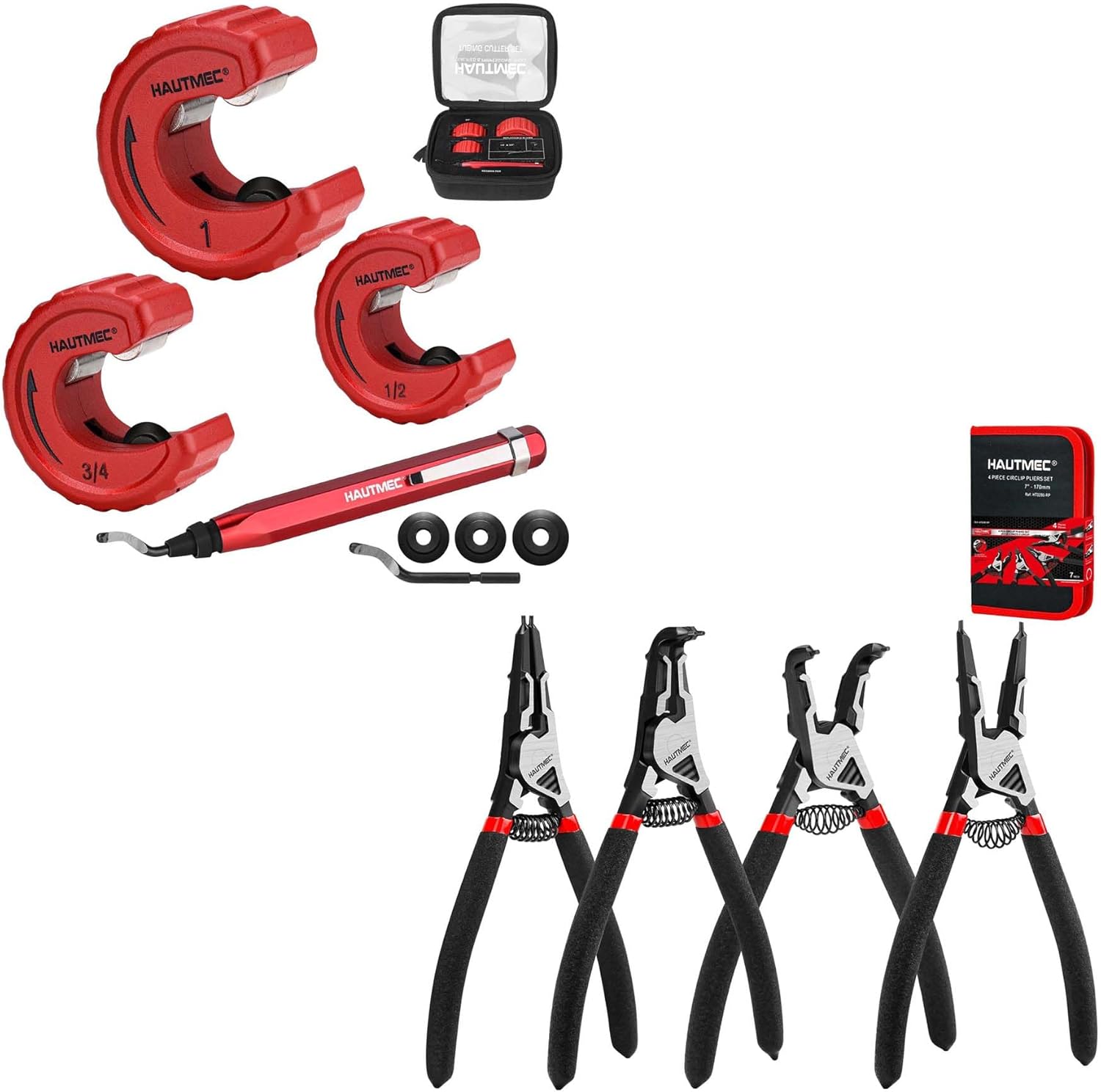 HAUTMEC Copper Cutter Set Bundle with 4PCS Pliers Set
