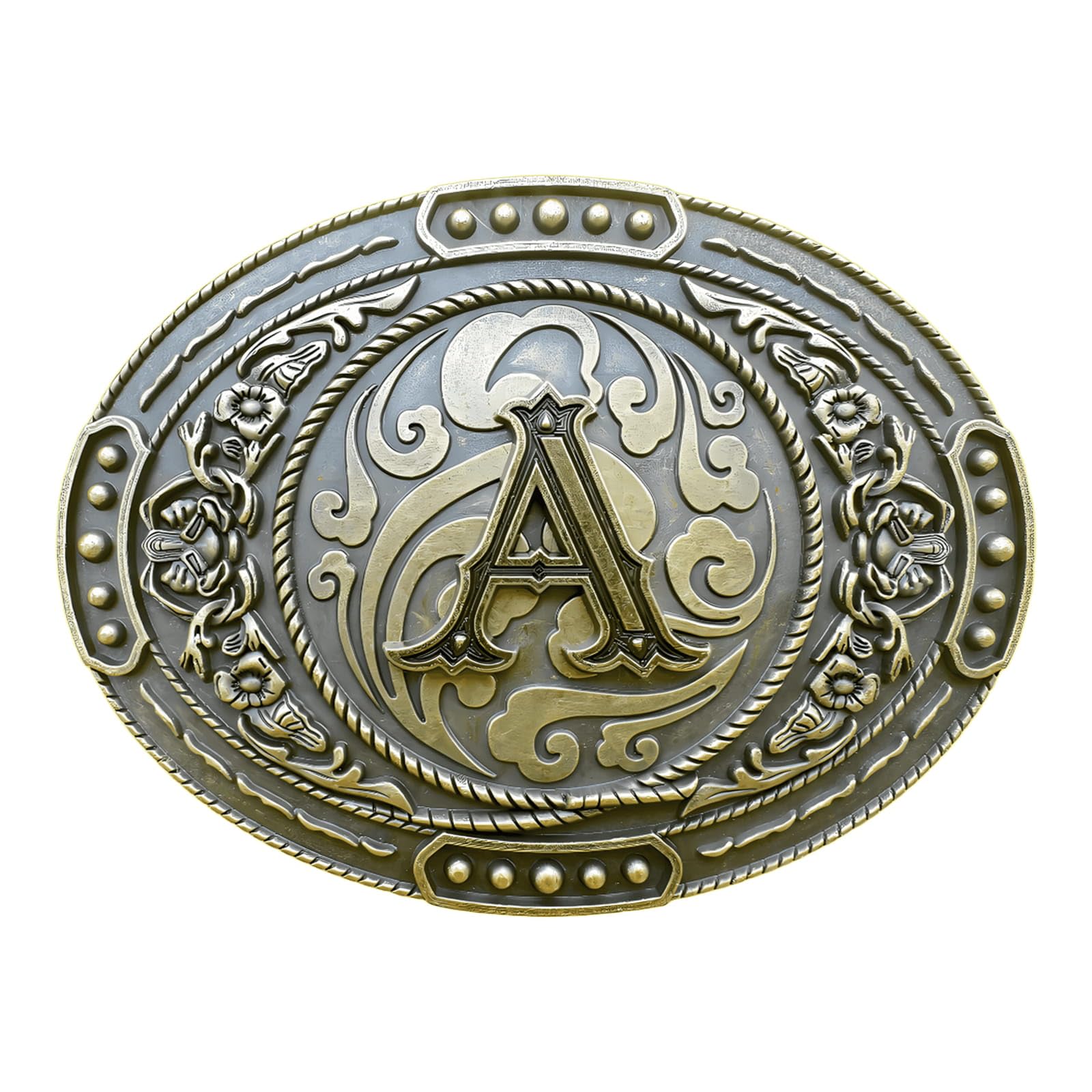 Western Belt Buckle for Men Women Initial Letters ABCDJMR to Z Vintage Rodeo Cowboy Belt Buckles