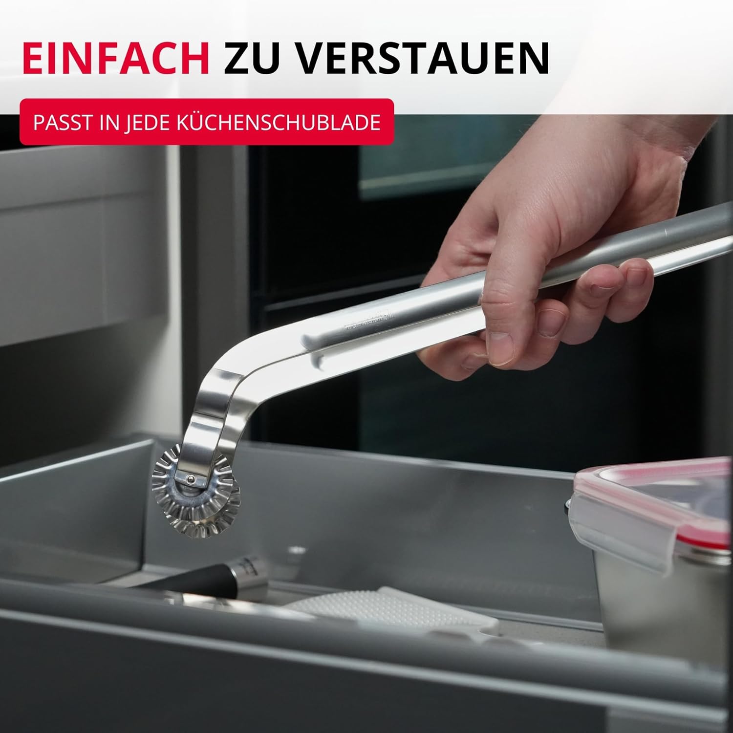 Westmark Twistmaster 1 Piece Barbecue Tongs - Sausage Tongs with Rotating Gripper - Heavy Duty Stainless Steel Meat Tongs for Barbecue, Barbecue & Kitchen, 14 Inch