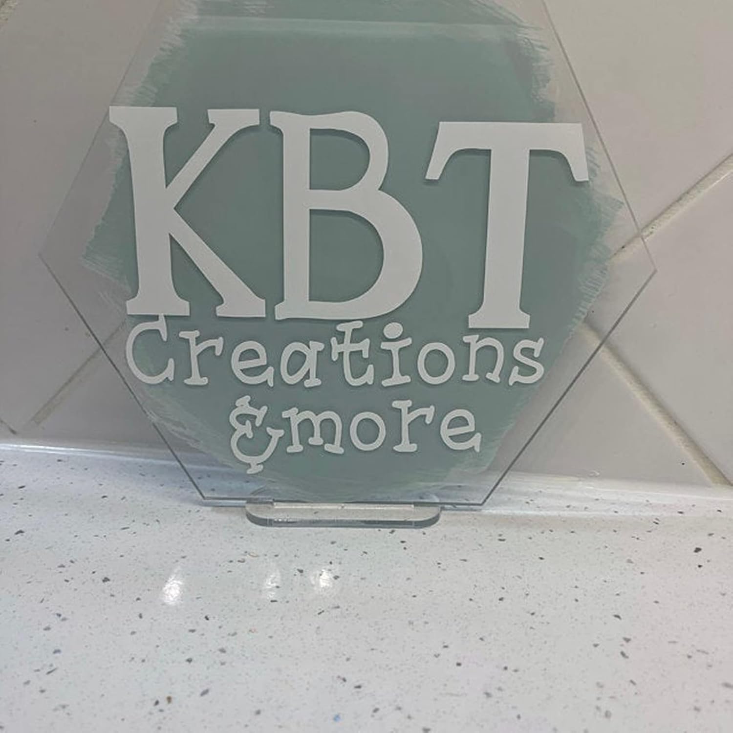 5 Sets Acrylic Blanks Hexagon with Stand,DIY Clear Wedding Signs,Personalized Hand Lettered Table Numbers (5'')